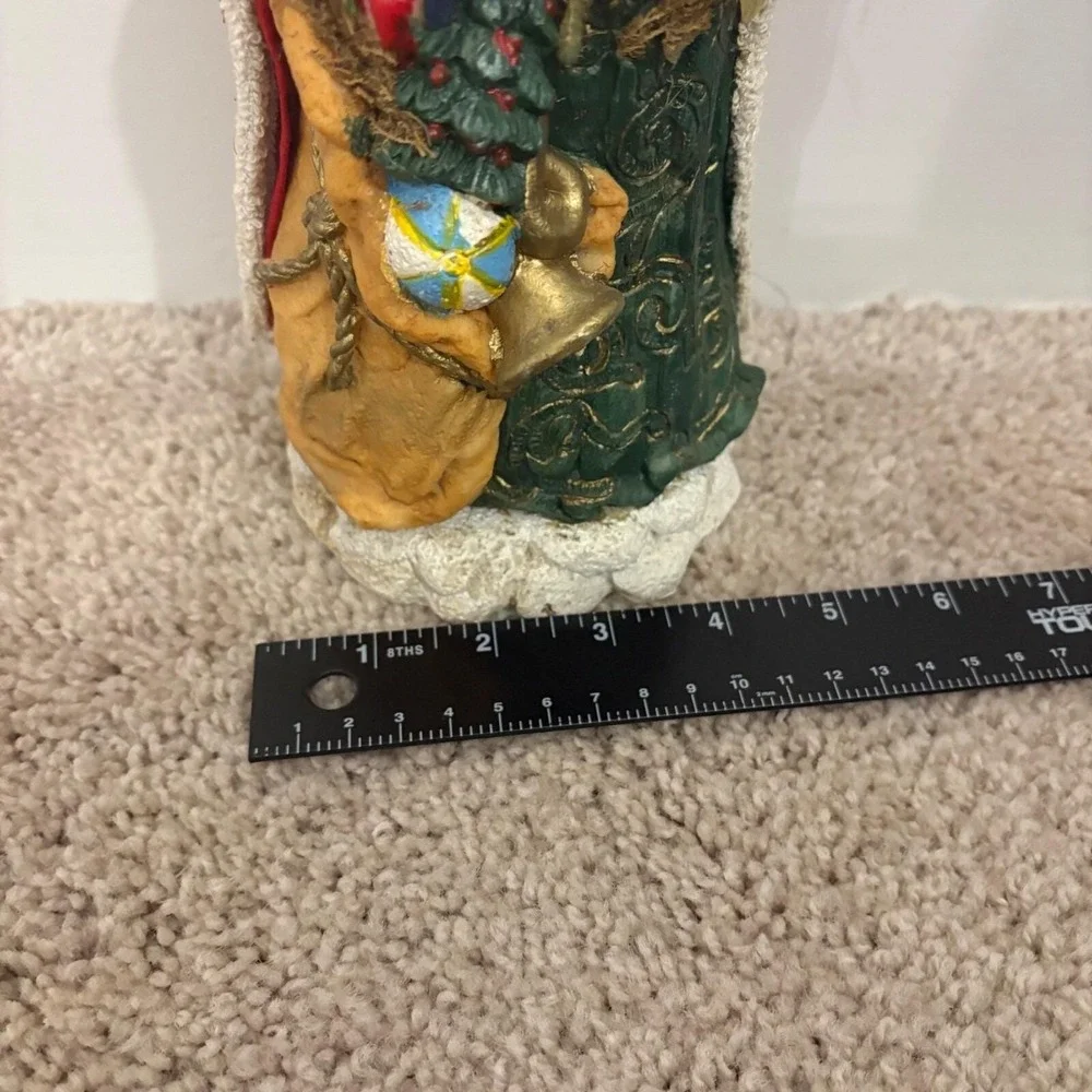 Vintage‎ Handcrafted Santa With Bells & Toy Bag 22